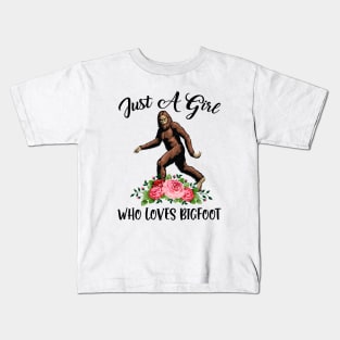 Just a girl who loves Bigfoot Kids T-Shirt